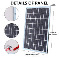 Kit De Energía Solar 300W Con Panel De Polícr��talo De 12V Conjunto Completo Para Carga USB Ideal Para Viajes Al Aire Libre Y Energía De Reserva - details 6