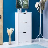 JJBLOOM- Zapatero de pasillo estrecho, organizador de estantes,Zapatero 3 cajones,Mueble Zapatero de Madera 3 Niveles 60 x 24 x 118 cm para un Almacenamiento más Ordenado,Sala de Estar Pasillo Dormitorio - details 1