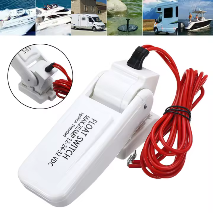 Interruptor Automático De Bomba De Bilge 12/24/32V Para Barco Eléctrico Marine RV Campers Bombas De Agua Sumergibles Con Interruptor Flotante - 1