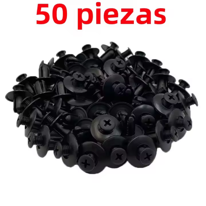 50Pcs Clips De Cierre Para Parachoques De Coche Universal Con Agujero De 8mm Fuente De Suministro: China Continental Material: Plástico Tipo De Artículos: Accesorios De Automóvil - 1