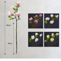 Artificial Magnolia Flower Touch Real Orquidea Para Decoración De Casamiento Fiesta En Casa Centro De Mesa De Comedor Flores Falsas - details 6