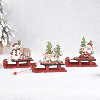 Adornos Navideños De Madera Para El Hogar En Forma De Esquiador Doble Silla Y Reindeer Decoración De Navidad DIY Moderna - details 1