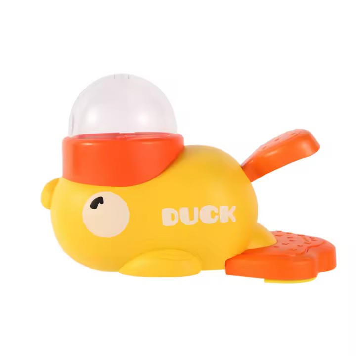 Máquina De Alimentación Interactiva Para Perros Y Gatos Pequeño Pato Amarillo Juguete Antideslizante Para Alimentar a Los Cachorros - 1