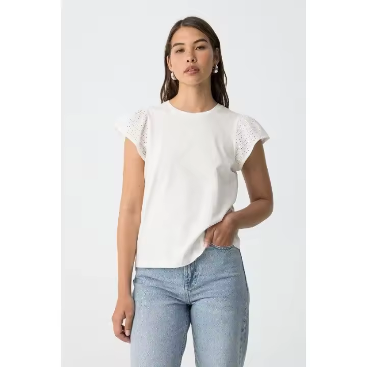 Marcas Mujer Ropa Tiffosi Tiffosi mujer Camisetas y tops  Camiseta manga corta -Tiffosi- Graciosa_2 blanca - 1
