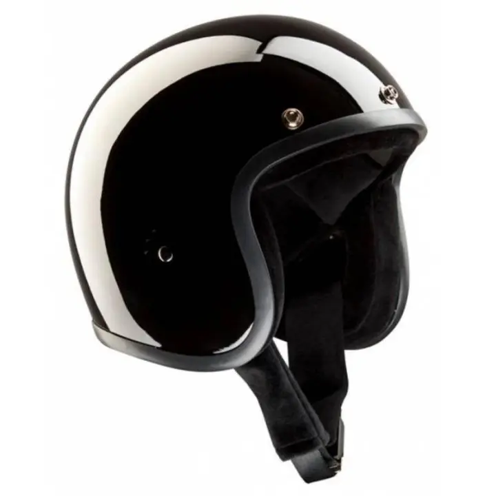 Casco MOTO Negro BRILLO BANDIT Jet Abierto Open face Helmet Custom NO HOMOLOGADO JETGB - 1