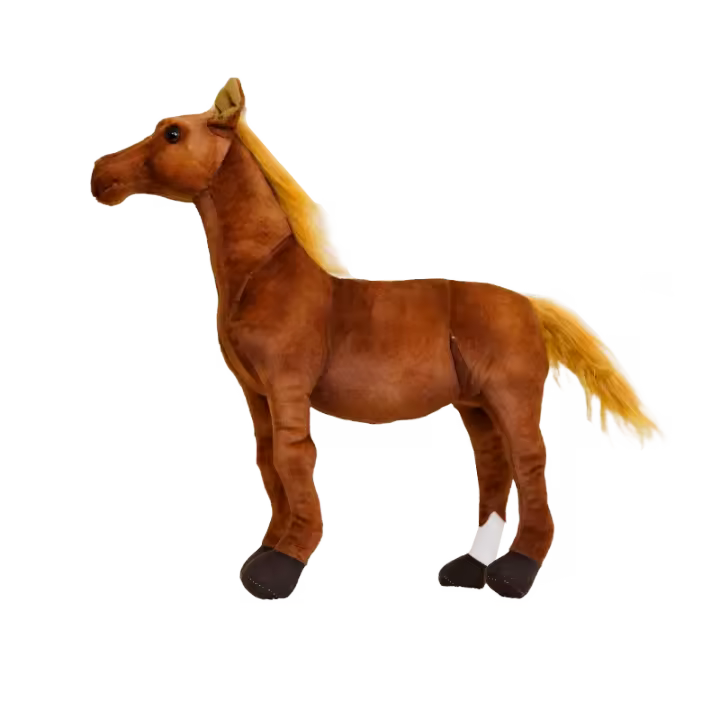 Muñeco De Peluche Caballo Realista 28cm Juguete Clásico De Alta Calidad Para Regalo De Cumpleaños Material Coton PP Adecuado Para Todas Las Edades - 1