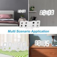 Reloj Despertador Digital 3D para Dormitorios LED USB - details 2