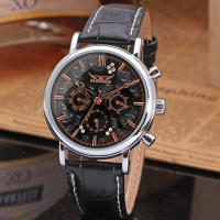 Reloj Mecánico Automático JARAGAR 348 Para Hombre Con Correa De Cuero Lujo Resistente Al Agua Casual Business Reloj Hombre - details 11