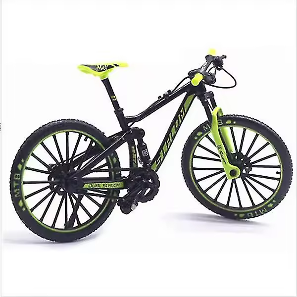 Bicicleta de montaña de descenso de alto rendimiento - Negra y verde - Modelo de bicicleta - 1