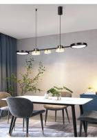 Lámpara Colgante Moderna LED Para Comedor Sala De Estar Oficina Iluminación Lineal Larga Para Mesa De Comedor Y Cocina - details 5