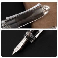 MAJOHN V60 Pluma De Agua De Pistón Estilográfica Transparente Antideslizante Para Estudiantes Práctica De Escritura Oficina - details 3