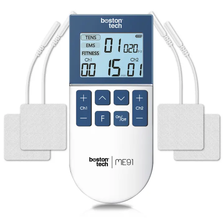 Boston Tech Electroestimulador Muscular TENS ME91 - Alivio del Dolor con 50 Programas - 1