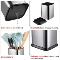 Soporte de utensilios de cocina para encimera, organizador profundo y estable, fácil de limpiar - details 4