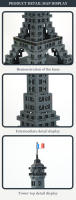 Bloques De Construcción De Torre Eiffel Para Modelos De Arquitectura Del Mundo Juguetes Educativos Para Niños Y Adultos Coleccionables Regalo Para Hombres Y Mujeres - details 6