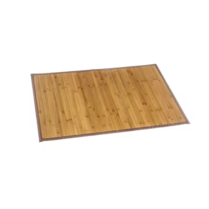 Dcasa Alfombra de bambú, antideslizante, anti manchas, resistente a la humedad, color natural de 60X90 cm - 1