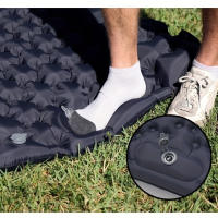 Nueva Manta De Acampar Inflable Doble 2025 Con Almohada Integrada Para Viajes Y Senderismo Matrícula De Camping Con Bomba De Almohada Incorporada - details 3