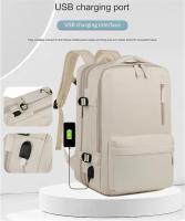 Mochila 40x30x20 Avión, Mochila para equipaje de mano de cabina, Mochila para portátil para viajes en avión, Mochila escolar, Bolsa para hombres y mujeres. (NEGRO) - details 5