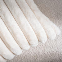 Fundas De Cojines De Peluche Doble Cara 45x45 Cm Estampado De Rayas Amplias Para Sofá Funda De Cojín Suave Y Densa JAF068 - details 5