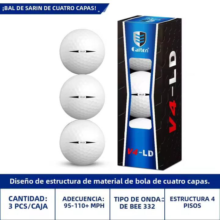 Bolas De Golf Caiton pro Torneo - 4 Capas Structure Material DuPont Surlyn Aumenta La Distancia En 30 Jardas (12/6/3 Pack) - 1