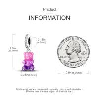 Encanto De Mariposa Morada Y Oso Serie Lindo Bolas De Plata De Ley 925 Para Pulsera Original De 3mm Joyería Para Mujer Regalo - details 11