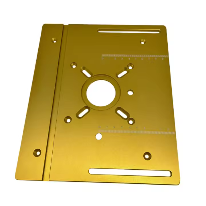 Placa De Inserto Para Mesa De Router De Aleación De Aluminio Herramienta Auxiliar De Grabado Y Trimmig Para Mecánica De Madera Y Bench Carpentry - 1