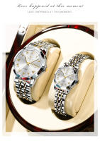 Reloj De Cuarzo De Lujo OLEVS Para Parejas Reloj Elegante De Hombre Y Mujer Calidad Superior Con Dial Luminoso Resistente Al Agua Regalo Ideal Para Novios - details 6