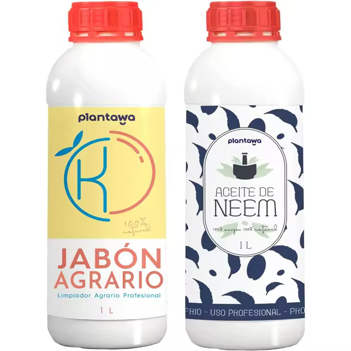 Plantawa Pack Ahorro Jabón Potásico 1L + Aceite de Neem 1L - 1
