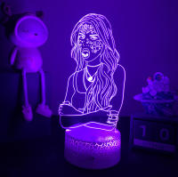 Lámpara De Mesa Nocturna 3D Olivia Rodrigo Cantante Decoración Para Dormitorio Regalo Para Fans Iluminación LED Táctil - details 3
