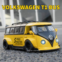 Modelo De Coche T1 Autobús En Escala 1/32 Con Apertura De 5 Puertas Y Sonido Luz Retroceso Arrastre Neumáticos De Goma Regalo Para Niños - details 0