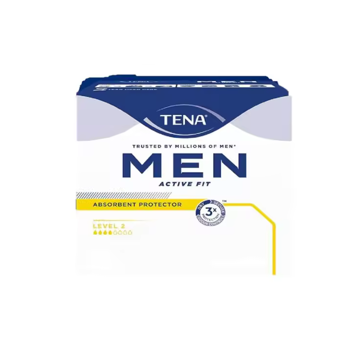 TENA Men Level 2 x50 - Compresa Protectora y Absorbente para Hombre - Para Incontinencia Moderada - Con Zona de Absorción Mejorada - Máxima Discreción - (5X10) - 1