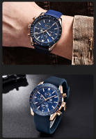 Reloj Deportivo Casual BENYAR Para Hombre Lujo Impermeable Cuarzo Cuero Militar Cronógrafo Reloj De Pulsera Top Marca - details 15