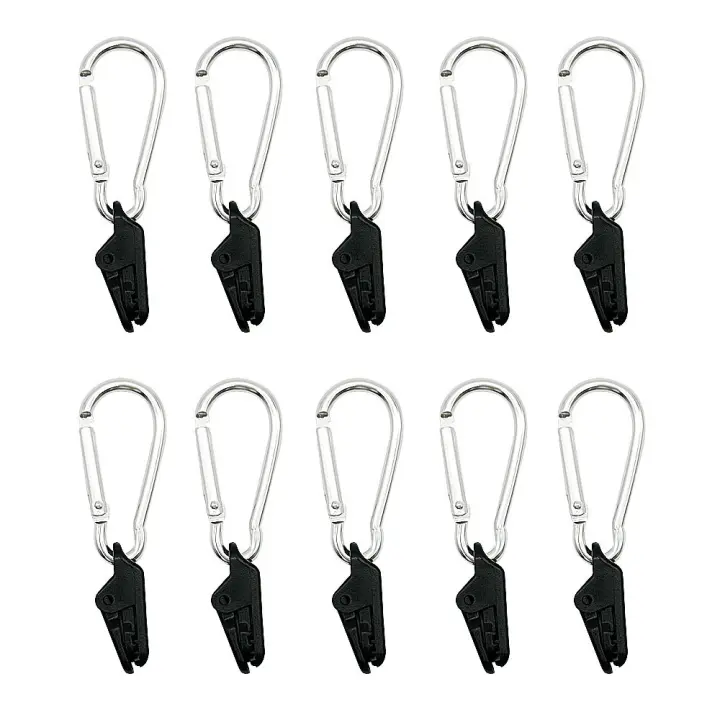 Juego De 10 Clips De Tenda Impermeables Para Camping Accesorios De Tenda Hebilla De Sujeción Para Manta Y Awanía Material Plástico Herramientas De Sobrevivencia Para Exteriores - 1