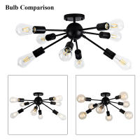 Modern Sputnik Ceilin Ganchillo Lámpara Colgante Satellite Iluminación Fuente De Luz Decorativa Para Sala De Estar Y Comedor Material De Hierro - details 5