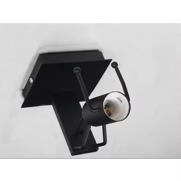 Lámpara de pared baja E27 de metal negro creativa estética industrial retro (Jump) - 1