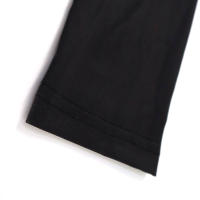 Vestido Maxi Para Mujer Elegante Y Casual En Negro Y Blanco Patchwork Slim De Poliéster Para Otoño Moda Streetwear - details 11