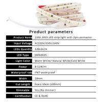 Tira De Luz LED SMD 2835 Impermeable 120LEDs/m 1M 2M 3M 4M 5M 10M 15M 20M Blanco Cálido Flexible Iluminación De Habitaciones - details 2