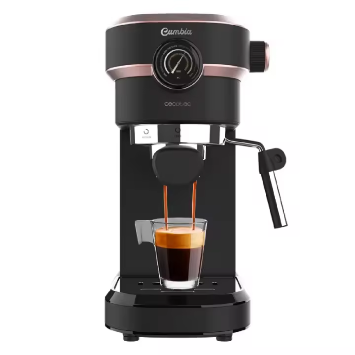 Cecotec Cafetera Express Cafelizzia 890 Rose Pro. Espressos y Cappuccino, 1350 W, Thermoblock, 20 Bares, Manómetro, 1,2 L - 1