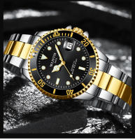 Reloj Mecánico Para Hombre Wlisth Con Calendario Y Vidrio Magnífico Verde Agua Fantasma Acero Inoxidable Resistente Al Agua - details 11