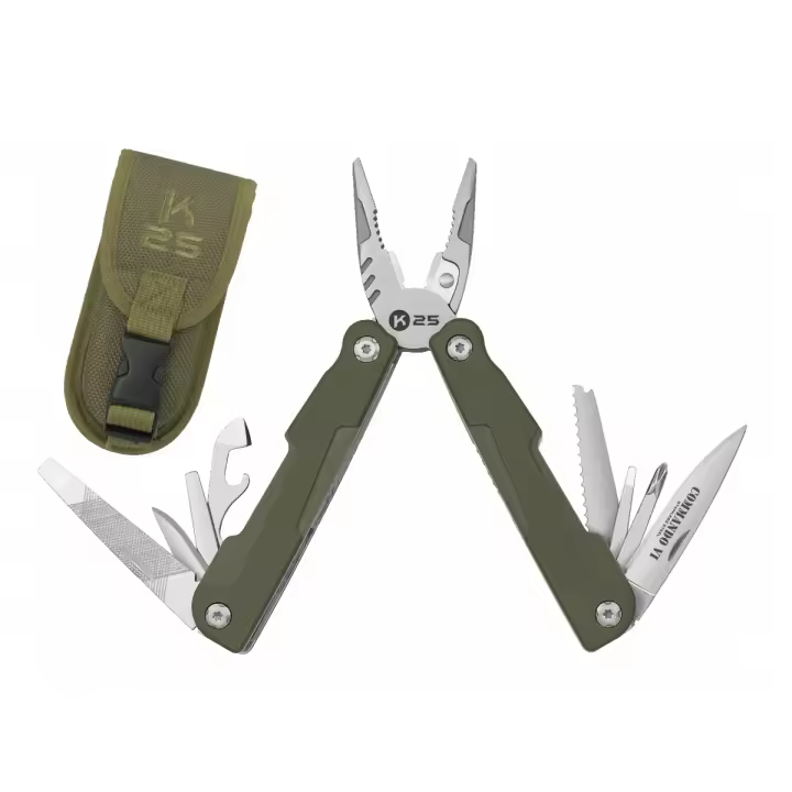 Alicate Multiusos K25 Mango G10 Verde con Funda , 11 usos - 1