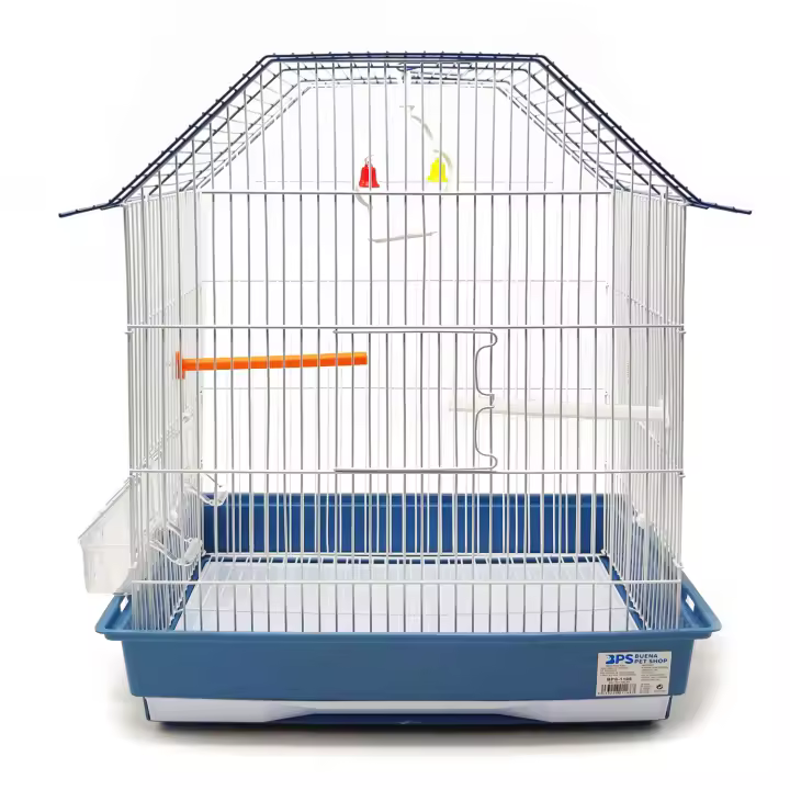 Jaula para Pájaro para Pajarera Periquito Canarios con Comedero Bebedero Saltado para Descanso Color al Azar BPS-1211 - 1