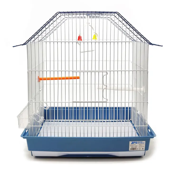 Jaula para Pájaro para Pajarera Periquito Canarios con Comedero Bebedero Saltado para Descanso Color al Azar BPS-1211 - 1