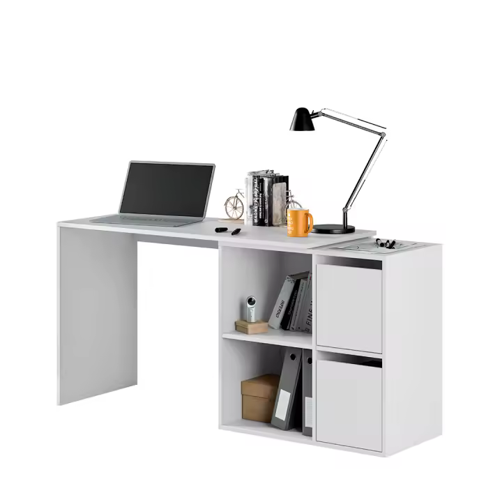 MESA ESCRITORIO MULTIPOSICION 2 PUERTAS 120X74X77 CM BLANCO ARTIK - 1