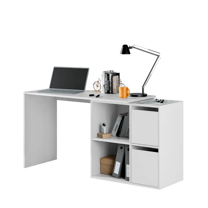 MESA ESCRITORIO MULTIPOSICION 2 PUERTAS 120X74X77 CM BLANCO ARTIK - 1