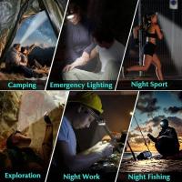 Linterna Frontal LED Potente Recargable 8LED Para Pesca Camping Caza Senderismo Lámpara De Corbata Impermeable Con Modos De Iluminación Variable - details 6