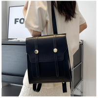 Nuevo bolso de mujer, nueva moda coreana, retro, simple, de color sólido, con hebilla de metal, mochila portátil de nicho - details 20