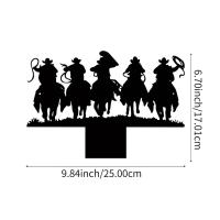 Decoración De Escritorio Estilo Oeste Cowpboy Arte Metálico Adornos Para Librerías Decoraciones Para Navidad Y Halloween - details 3