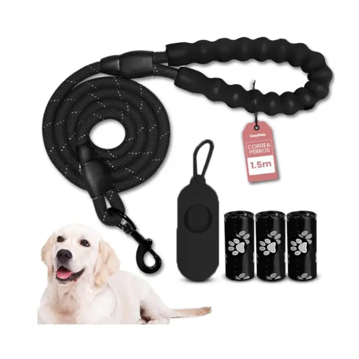 COZYPETS Correa Perro - Correa Perro de 1.5m con Mango Acolchado y Reflectante - 1