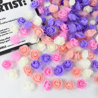 100/200 Piezas De 4cm Cabezas De Rosas De Esponja PE Para Decoración De Bodas Fiestas Hogar DIY Scrapbooking Coronas Flores Rojas Artificiales - details 9