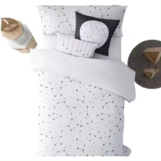 FUNDA NÓRDICA 100% ALGODÓN MODELO CONSTELACIONES PARA CAMA DE 150/160 (240X220 CM) - 1