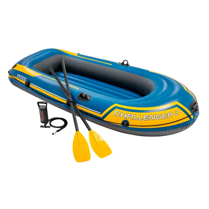 Barca hinchable INTEX Challenger, Barca hinchable Intex Challenger 2 & remos - 236 x 114 x 41 cm, Barca hinchable Intex Challenger 3 con remos 295x137x43 cm - 1